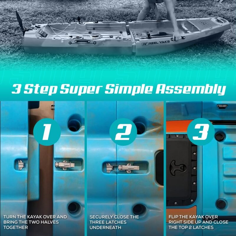 Rocket Modular Fishing Kayak - 9.8ft Lightweight, Sit On Top Kayak for Adults & Youth - Stable & Portable, Ideal Space-Saving Design for Travel - 400 lbs Capacity - Image 10