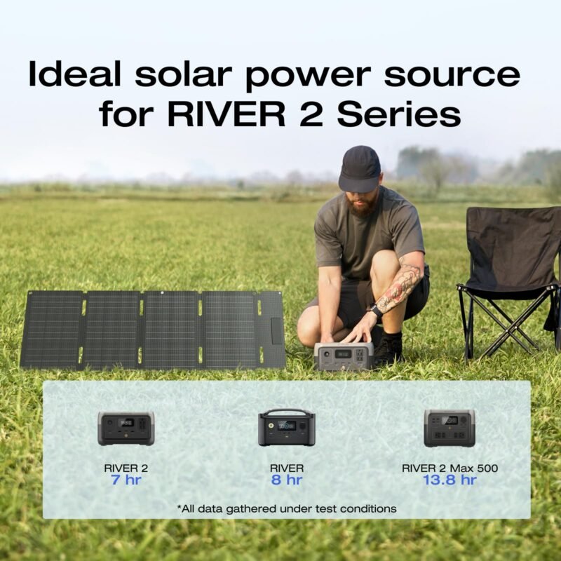 EF ECOFLOW Portable Power Station RIVER 2, 256Wh LiFePO4 Battery/ 1 Hour Fast Charging, 2 Up to 600W AC Outlets, Solar Generator (Solar Panel Optional) for Outdoor Camping/RVs/Home Use - Image 14