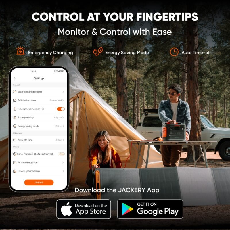 Jackery Explorer 1000 v2 Portable Power Station,1070Wh LiFePO4 Battery,1500W AC/100W USB-C Output, 1 Hr Fast Charge, Solar Generator for Camping,Emergency, RV, Off-Grid Living(Solar Panel Optional) - Image 28