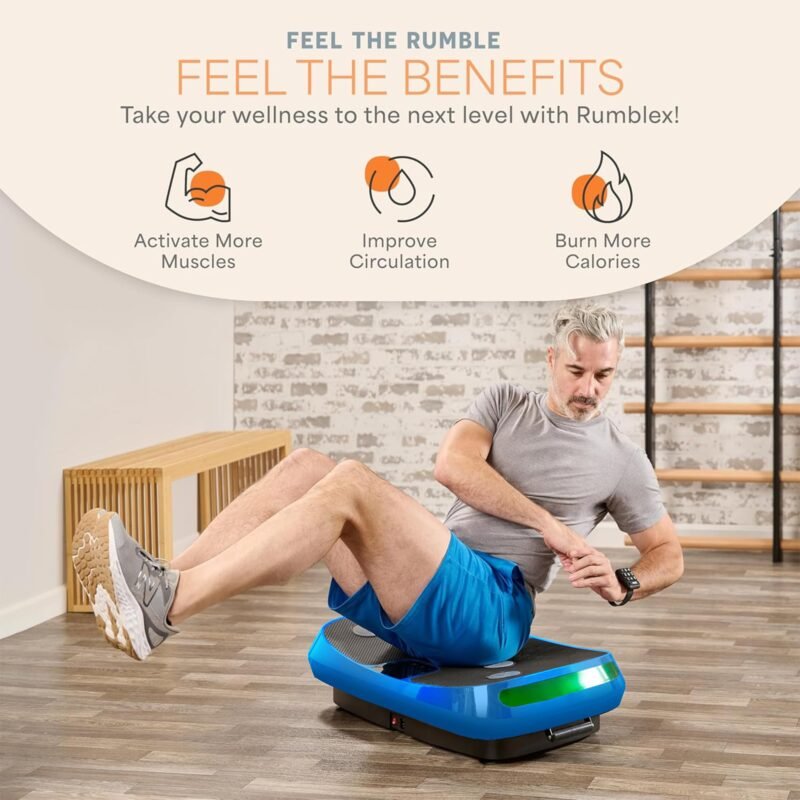 Lifepro Rumblex 4D Vibration Plate Exercise Machine with Triple Motor Oscillation, Linear, and Pulsation – Advanced 4D Vibration Technology for Whole Body Fitness, Weight Loss and Recovery at Home - Image 12
