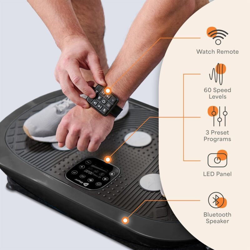 LifePro Vibration Plate Machines – Full Body Workout, Recovery & Lymphatic Drainage with 4D Motion, Silent Operation, Joint Support, & Triple Motor Technology for Circulation, Fat Burn & Toning - Image 15