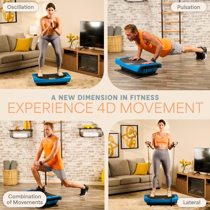 LifePro Vibration Plate Machines – Full Body Workout, Recovery & Lymphatic Drainage with 4D Motion, Silent Operation, Joint Support, & Triple Motor Technology for Circulation, Fat Burn & Toning - Image 7