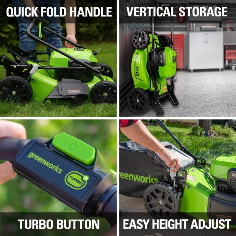 Greenworks 48V (2 x 24V) 17" Brushless Cordless (Push) Lawn Mower, (2) 4.0Ah Batteries and Dual Port Rapid Charger Included - Image 46