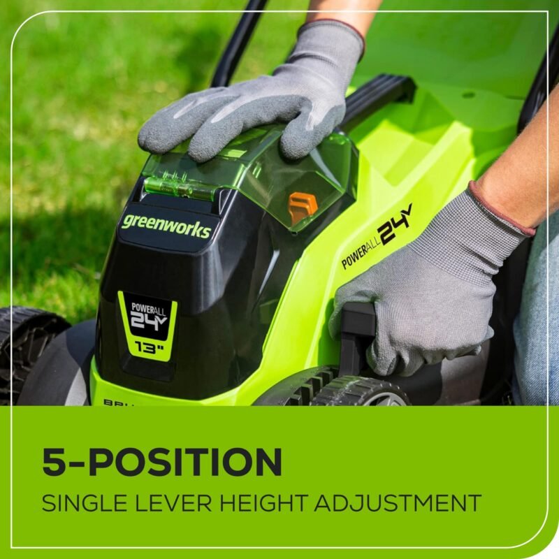 Greenworks 24V 13" Brushless Cordless (Push) Lawn Mower, 4.0Ah Battery and Charger Included - Image 35