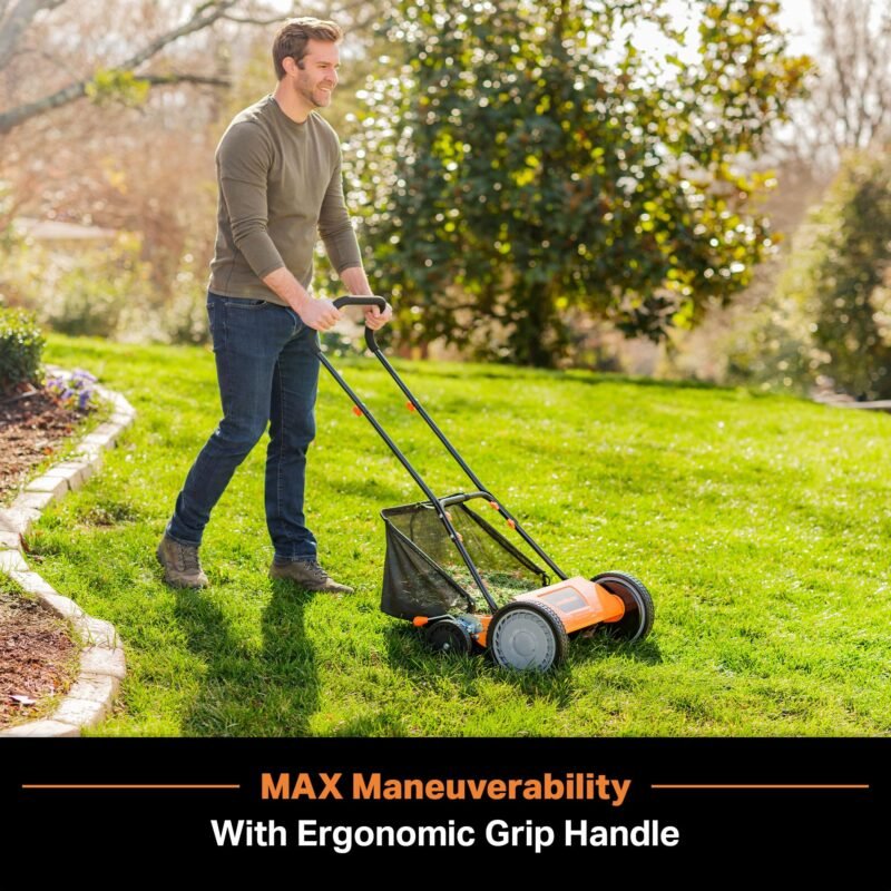 LawnMaster LMRM1602 Push Reel Lawn Mower 16-Inch 5-Blade - Image 9