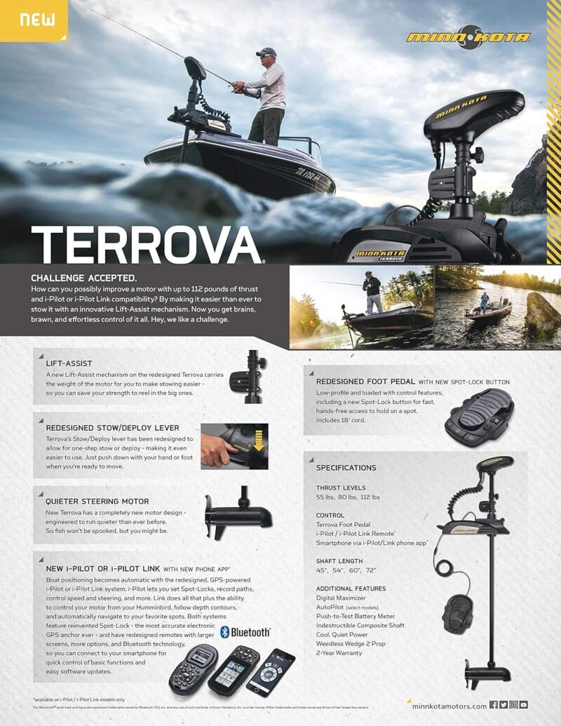 Minn Kota 1358805; Trolling Motor, Terrova 55/ Ip_Bt 54 No Fpdl - Image 4