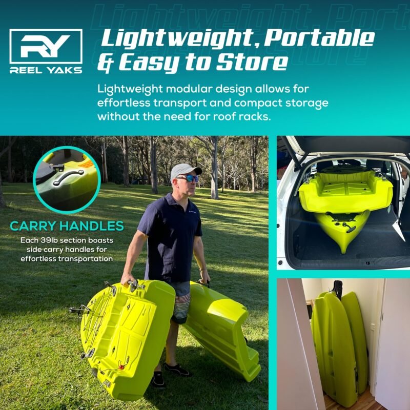 Rocket Modular Fishing Kayak - 9.8ft Lightweight, Sit On Top Kayak for Adults & Youth - Stable & Portable, Ideal Space-Saving Design for Travel - 400 lbs Capacity - Image 11