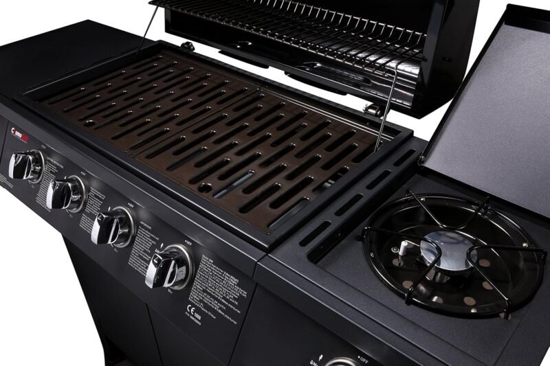 CosmoGrill Original 4+1 Gas Burner BBQ Grill with Side Burner, Warming Rack & Storage - Outdoor Garden Barbecue with Temperature Gauge - Image 3