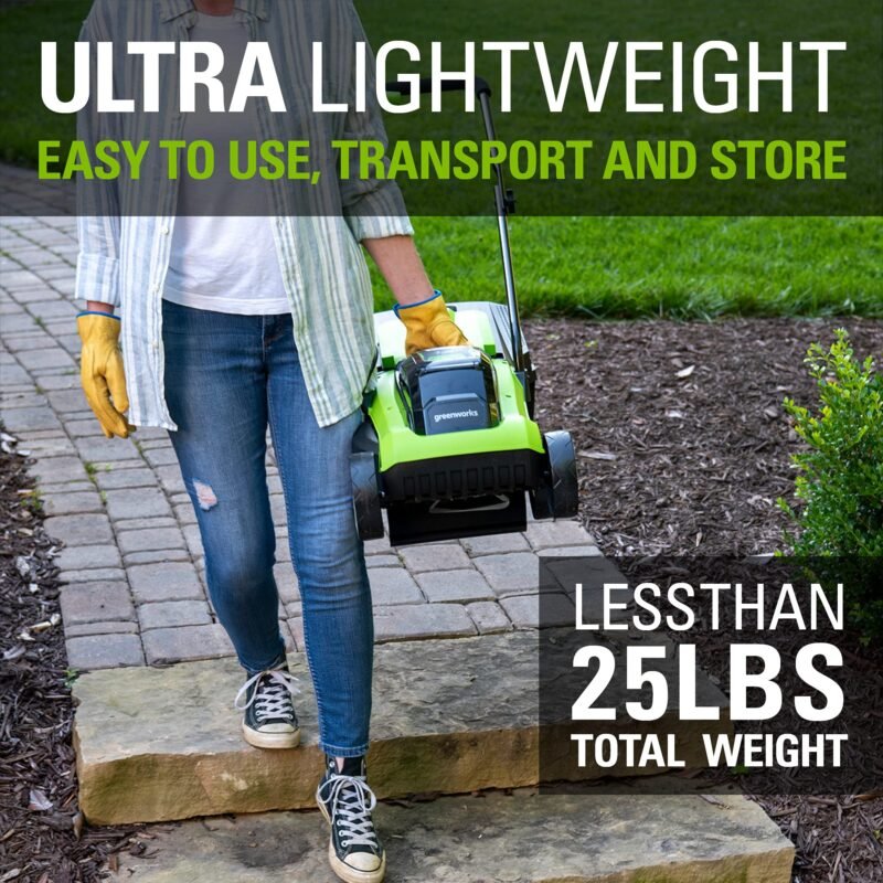 Greenworks 24V 13" Brushless Cordless (Push) Lawn Mower, 4.0Ah Battery and Charger Included - Image 46