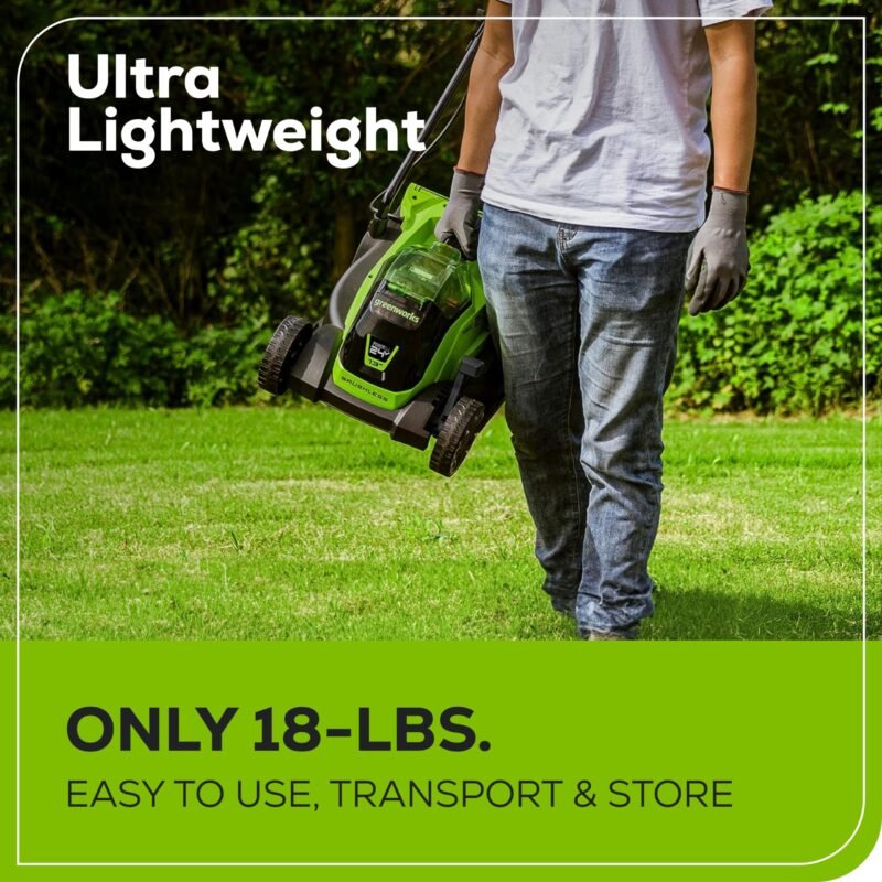 Greenworks 24V 13" Brushless Cordless (Push) Lawn Mower, 4.0Ah Battery and Charger Included - Image 33