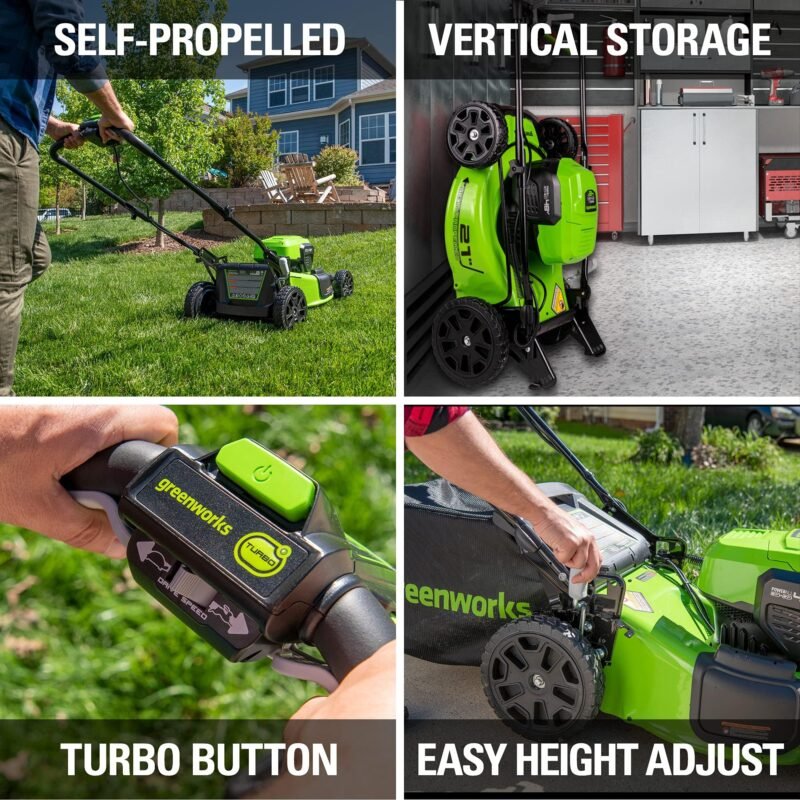 Greenworks 24V 13" Brushless Cordless (Push) Lawn Mower, 4.0Ah Battery and Charger Included - Image 72