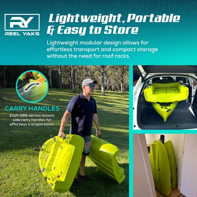 Rocket Modular Fishing Kayak - 9.8ft Lightweight, Sit On Top Kayak for Adults & Youth - Stable & Portable, Ideal Space-Saving Design for Travel - 400 lbs Capacity - Image 6